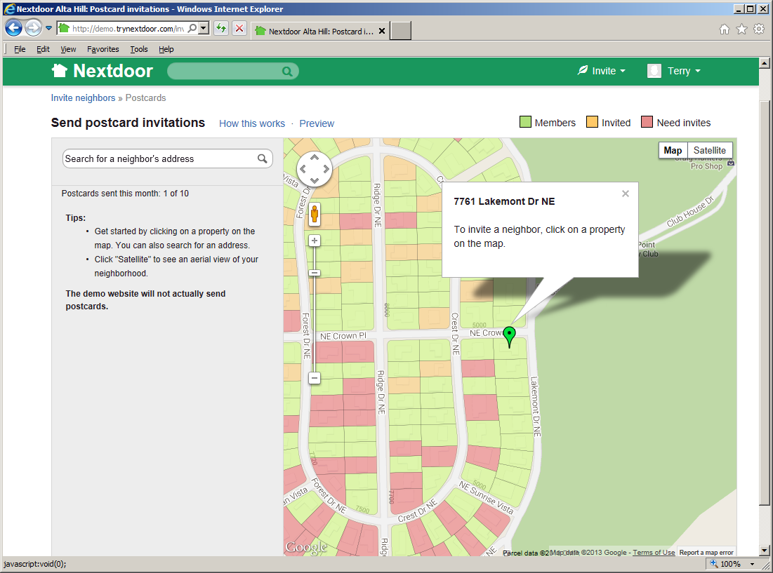Send invitations by postcard