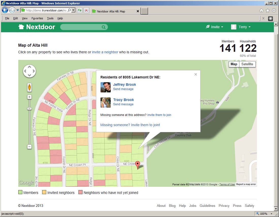 Click an address on the map